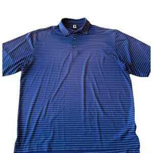 FootJoy FJ Shirt Men's Extra Large Blue Sun Faded Striped Golf Performance PICS